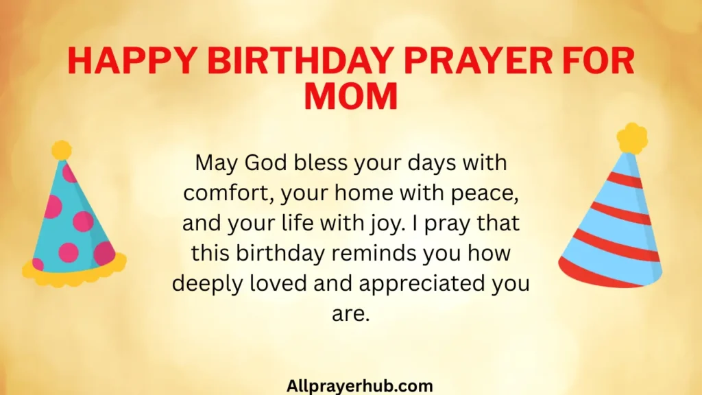 Happy Birthday Prayer for Mom