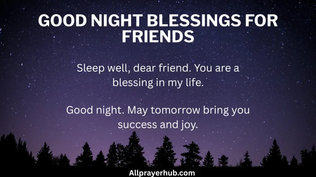 Good Night Blessings for Friends