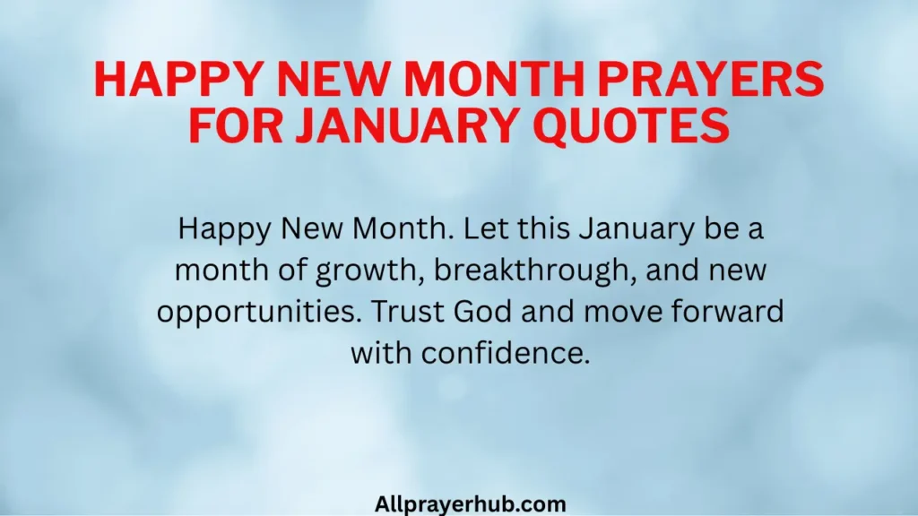 Happy New Month Prayers for January Quotes