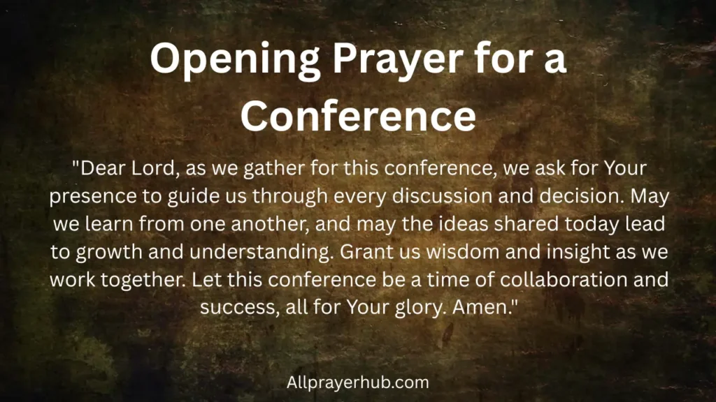 Opening Prayer for a Conference