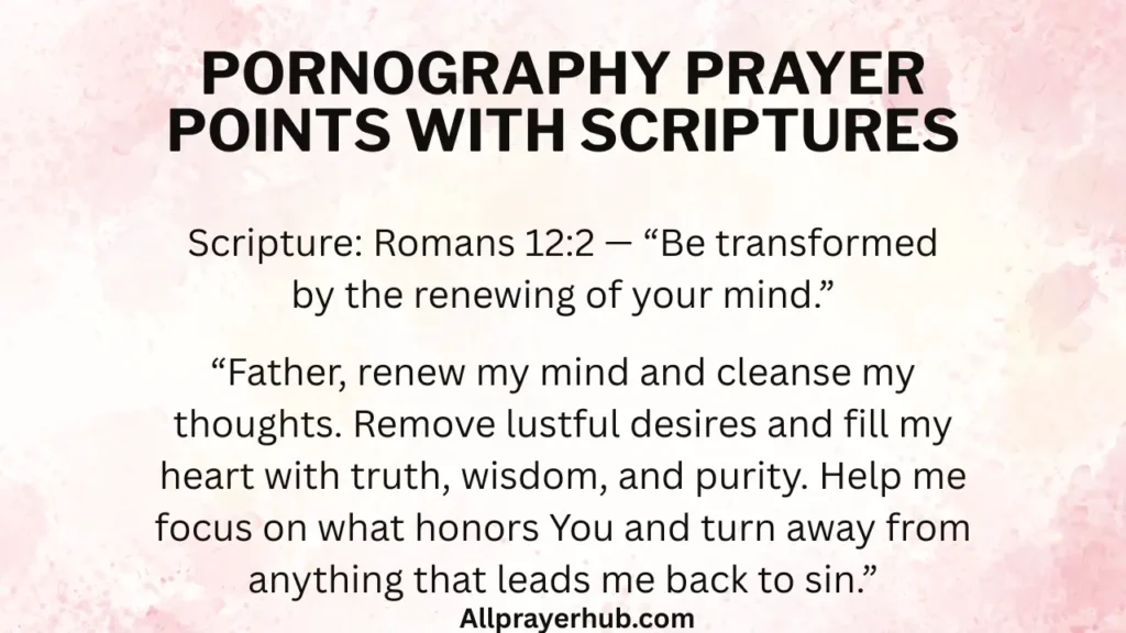 Pornography Prayer Points with Scriptures