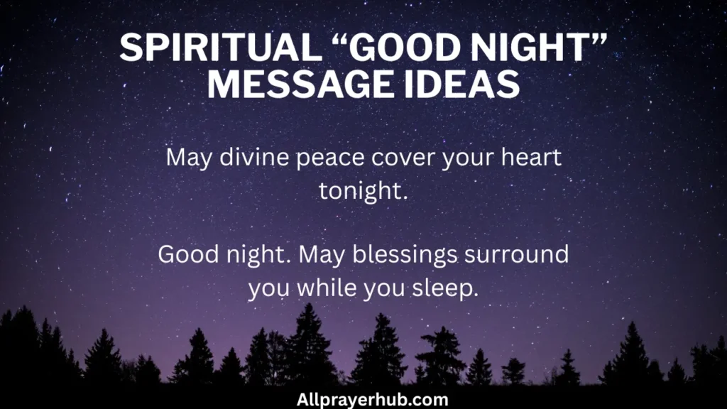Spiritual “Good Night” Message Ideas