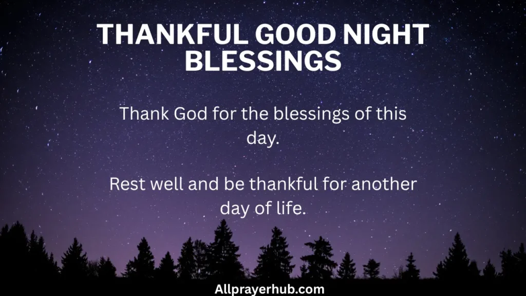 Thankful Good Night Blessings